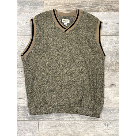 Straight Down Other - Straight Down Mens Sweater Vest Brown XXL Mens Golf Pullover